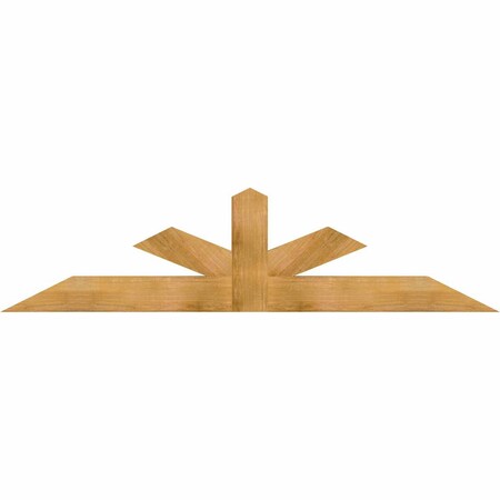 Ekena Millwork Saratoga Rough Sawn Timber Gable Bracket, Western Red Cedar, 84"W x 21"H x 4"D x 6"F, 6/12 Pitch GBW084X21X0406SAR00RWR
